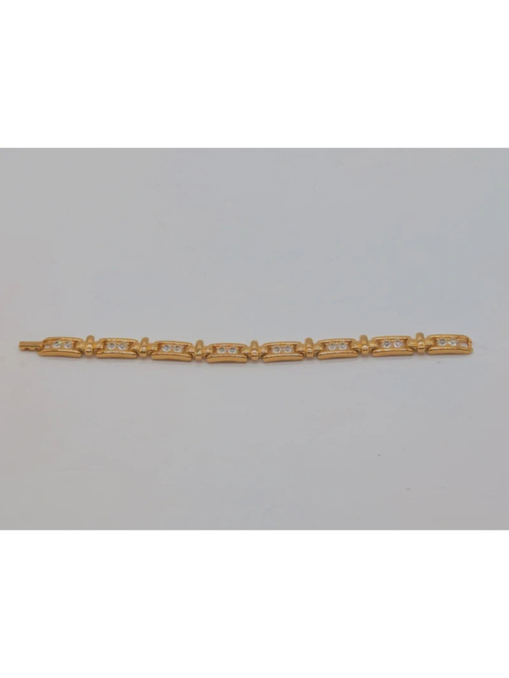 Joan Rivers Gold Tone Clear Rhinestone Bar Link Bracelet